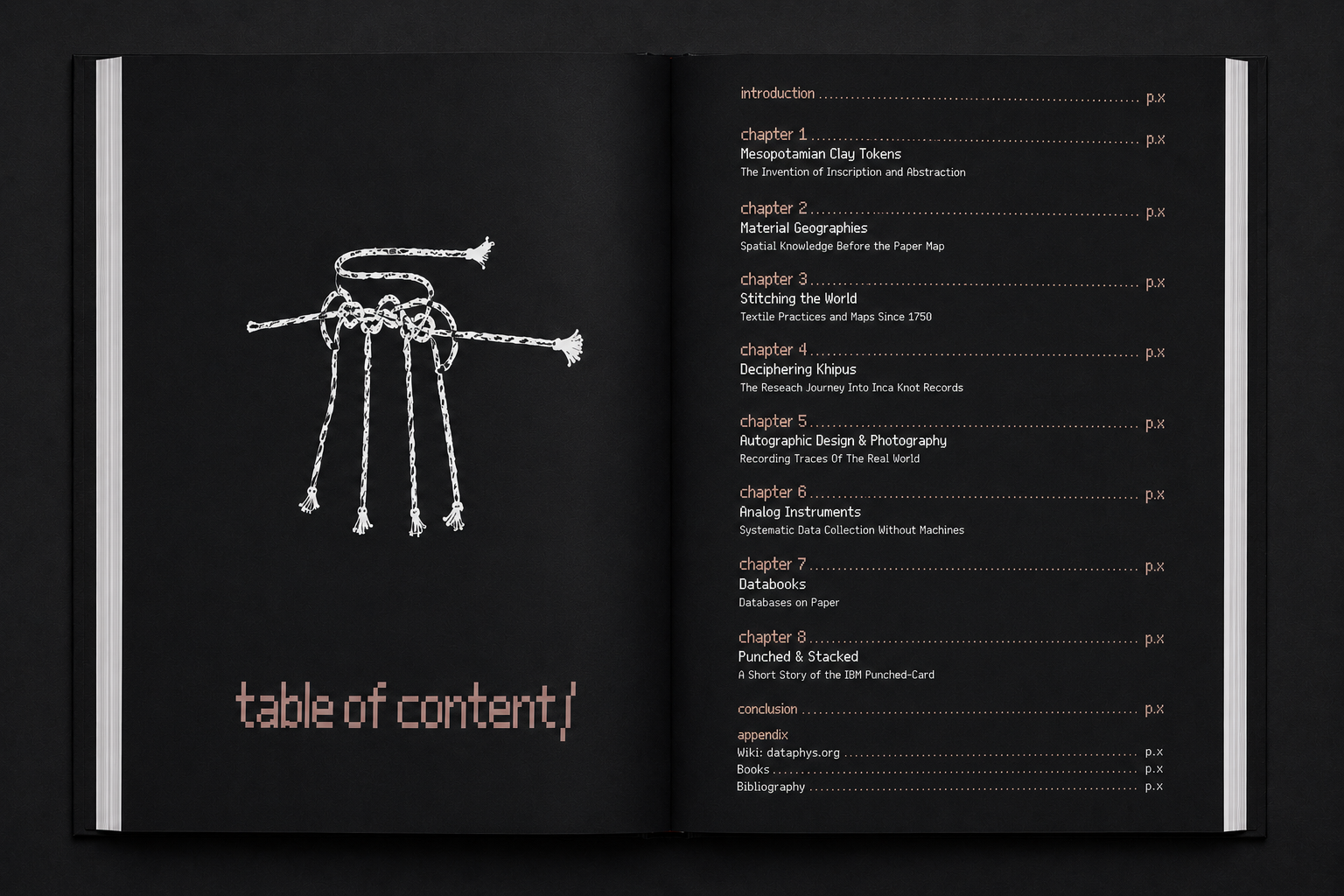 Datartefact — Book 1 table of contents